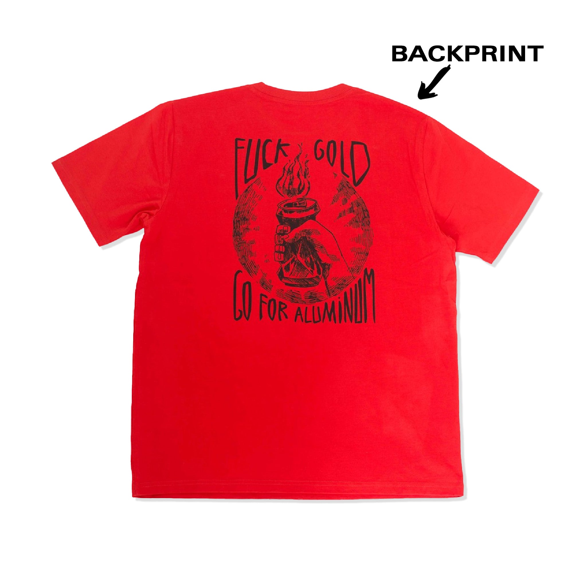 BACKPRINT TEE | FUCK GOLD TEE | RED