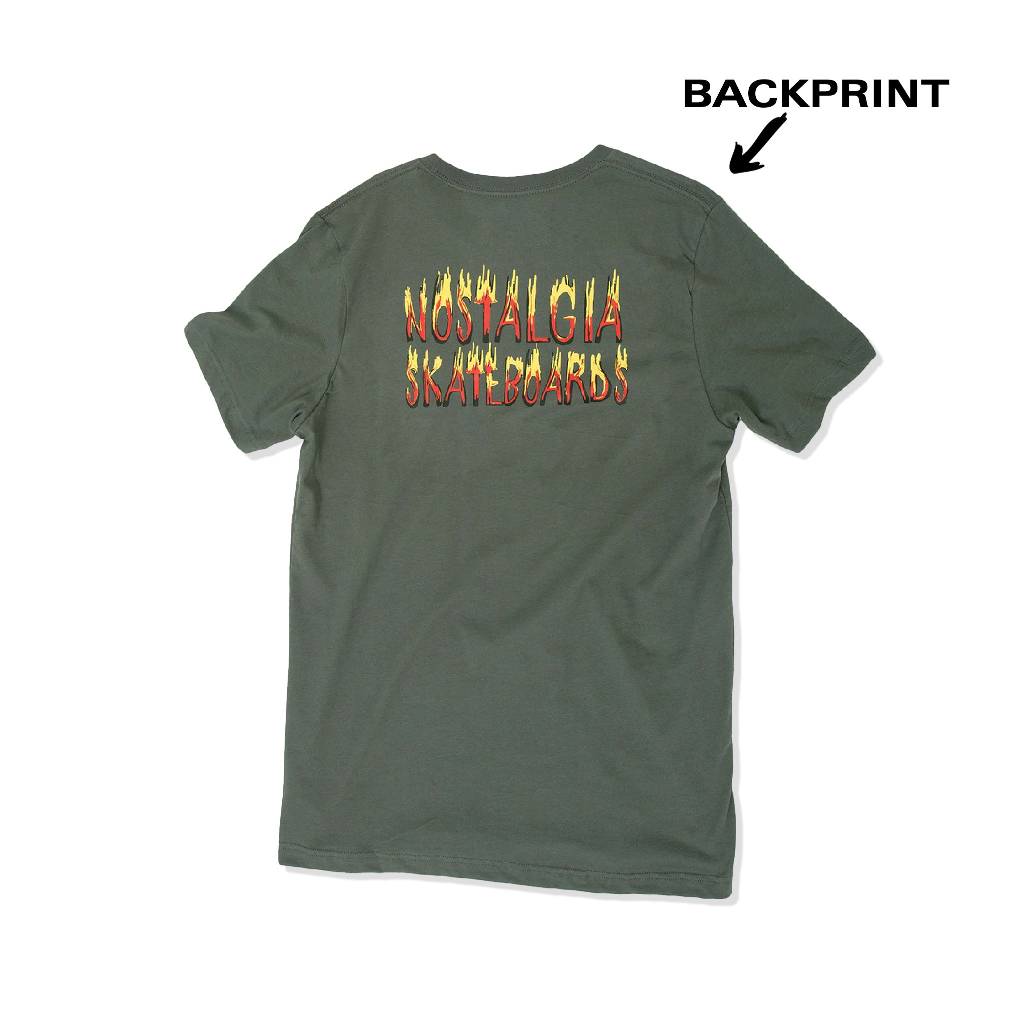 BACKPRINT TEE | VX1000 FLAMETHROWER | MILITARY GREEN